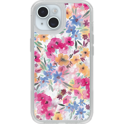 iPhone 16e/15/14/13 Funda | Symmetry Series Clear para MagSafe Confetti of Blossoms