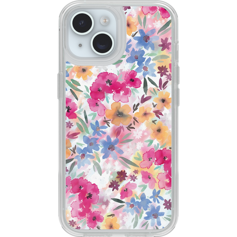 product image 1 - iPhone 16e/15/14/13 Funda Symmetry Series Clear para MagSafe Confetti of Blossoms
