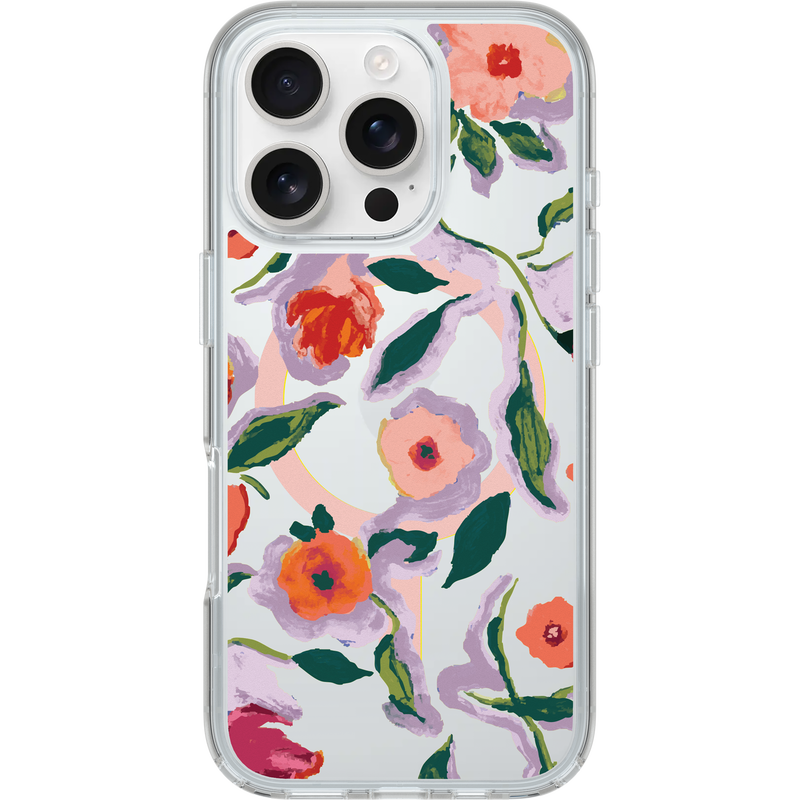product image 1 - iPhone 16 Pro Funda Symmetry Series Clear para MagSafe Confetti of Blossoms