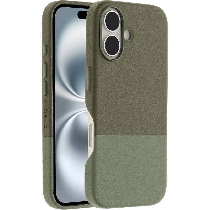 product image 1 - Coque iPhone 16 Statement Series Cactus Leather pour MagSafe