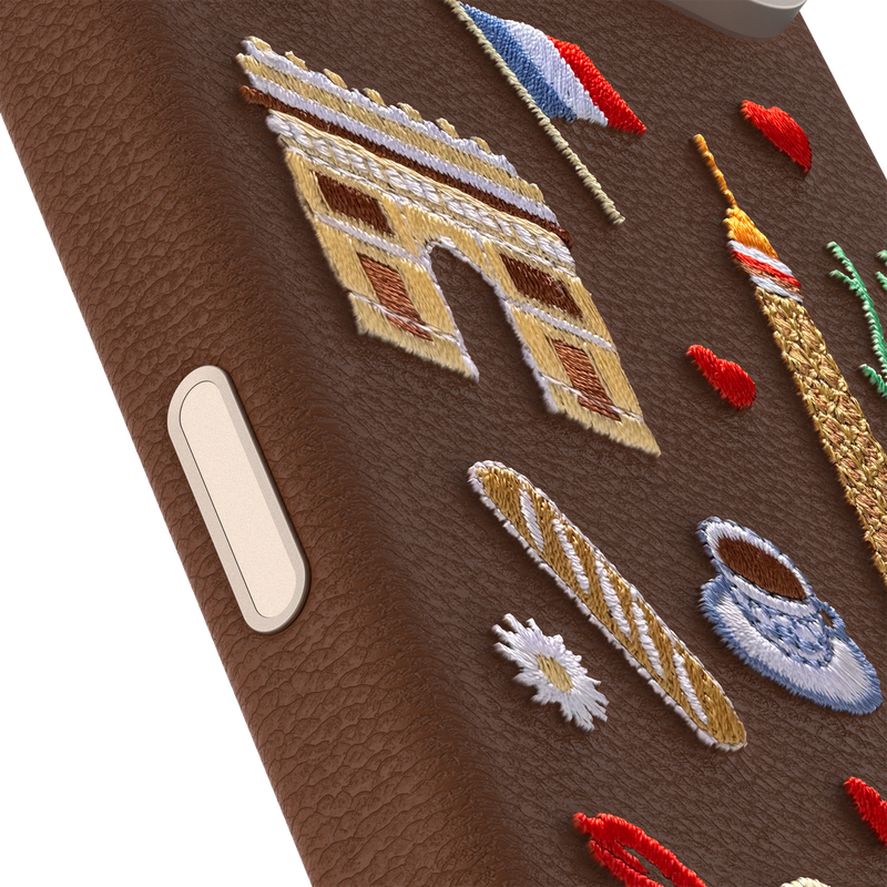product image 3 - iPhone 17 Pro Max Funda Symmetry Series Cactus Leather Embroidery