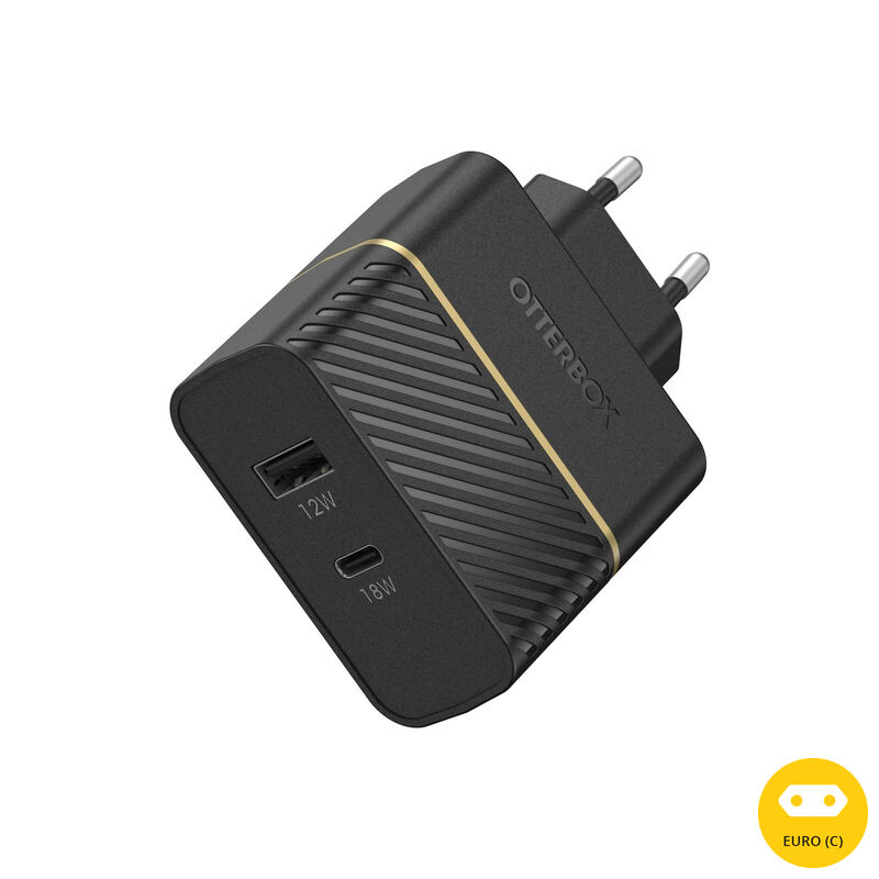 product image 1 - USB-C + USB-A 30W Dual Port Wall Charger Carga Rápida  | Premium