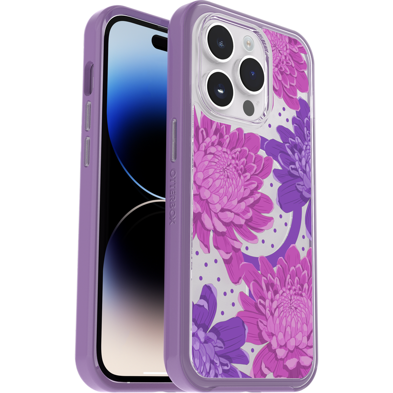 product image 1 - iPhone 14 Pro Hülle Symmetry Series Clear für MagSafe Fluttering Flora
