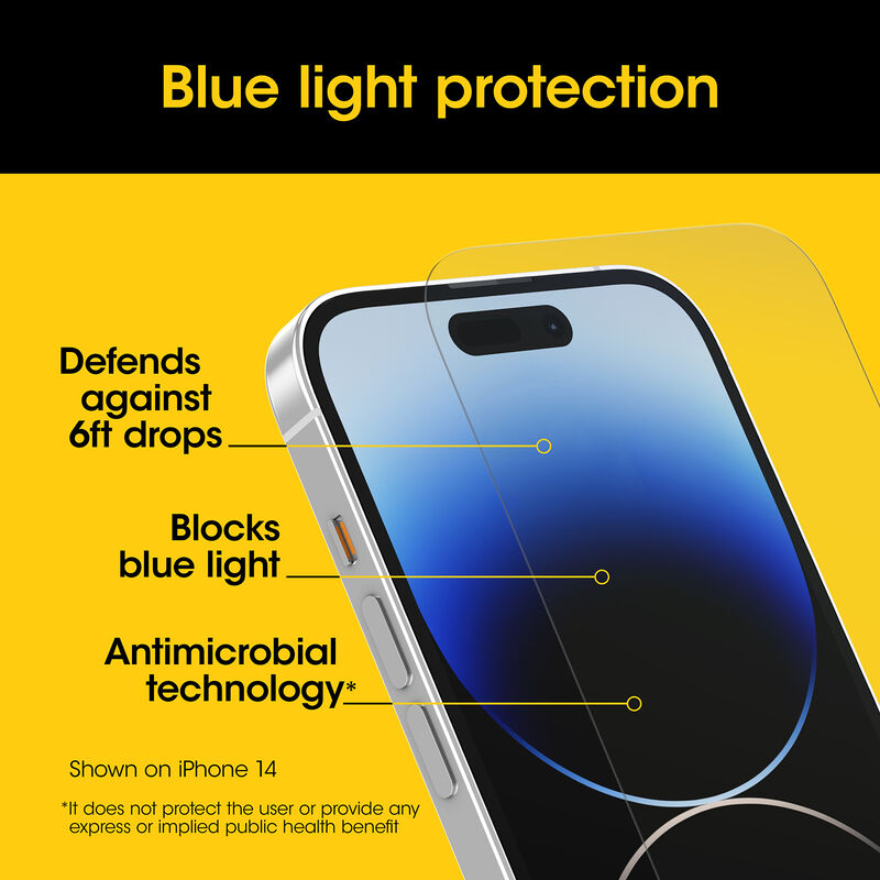 product image 4 - Protecteur d'écran iPhone 15 Pro Premium Pro Glass Blue Light Guard