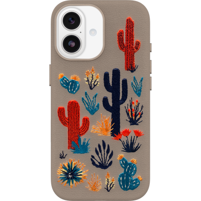 iPhone 17 Funda | Symmetry Series Cactus Leather Embroidery