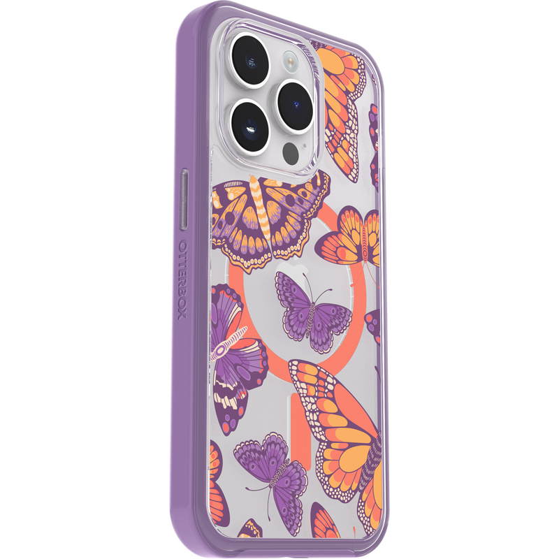 product image 3 - iPhone 14 Pro Hülle Symmetry Series Clear für MagSafe Fluttering Flora