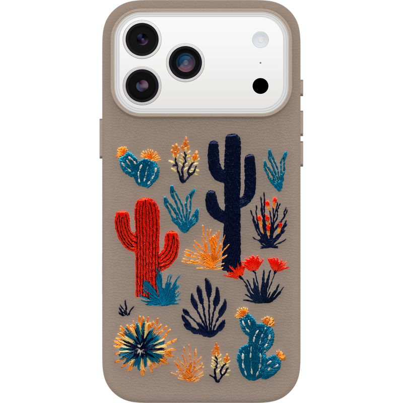 product image 1 - iPhone 17 Pro Max Funda Symmetry Series Cactus Leather Embroidery