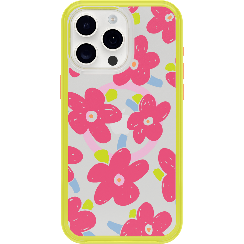 product image 2 - iPhone 15 Pro Max Skal Symmetry Series Clear för MagSafe Fluttering Flora