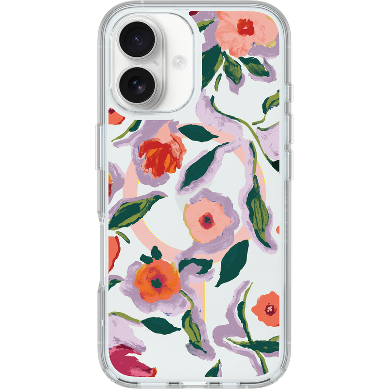 product image 1 - iPhone 16 Funda Symmetry Series Clear para MagSafe Confetti of Blossoms