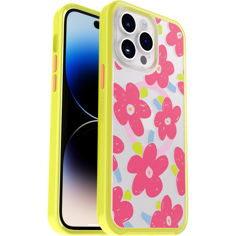 product image 1 - iPhone 14 Pro Max Hülle Symmetry Series Clear für MagSafe Fluttering Flora