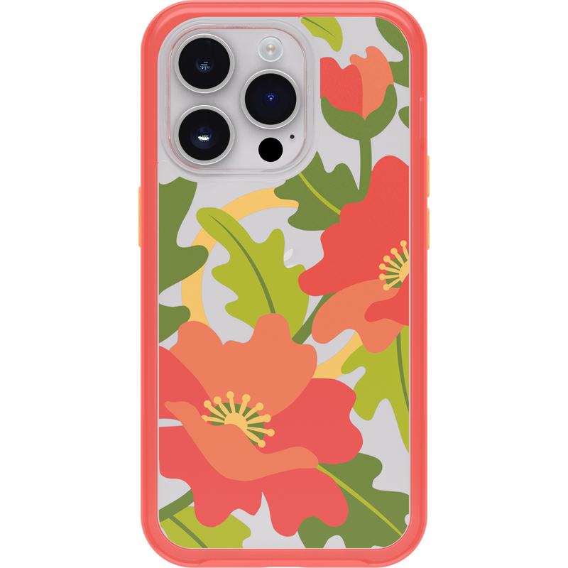 product image 2 - iPhone 14 Pro Hülle Symmetry Series Clear für MagSafe Fluttering Flora