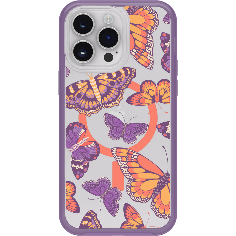 product image 2 - iPhone 14 Pro Max Hülle Symmetry Series Clear für MagSafe Fluttering Flora