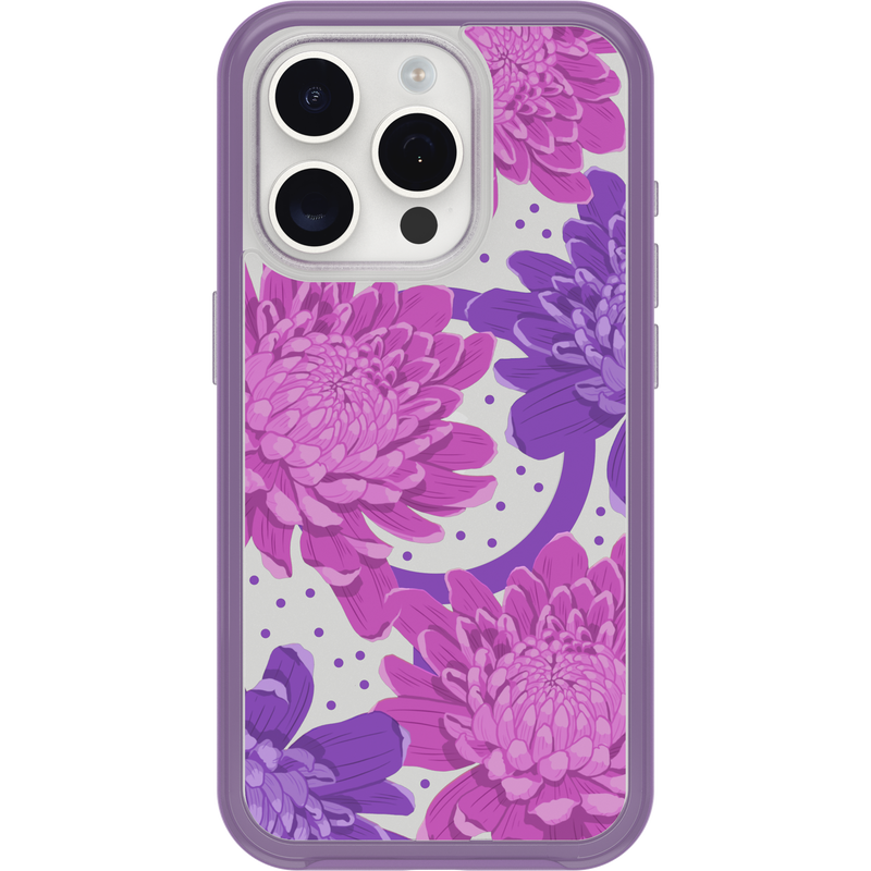 product image 2 - iPhone 15 Pro Hülle Symmetry Series Clear für MagSafe Fluttering Flora