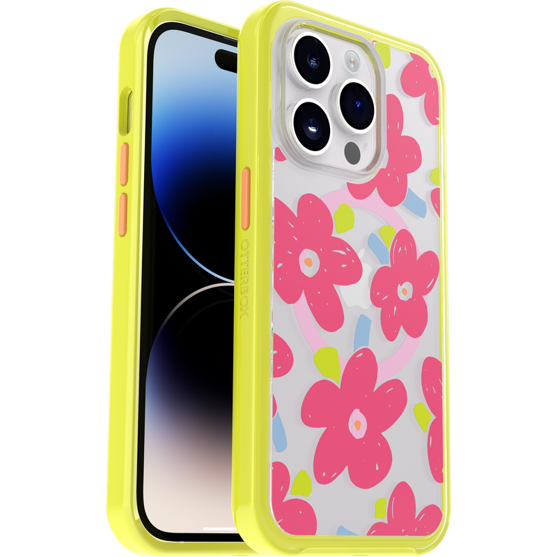 product image 1 - iPhone 14 Pro Hülle Symmetry Series Clear für MagSafe Fluttering Flora