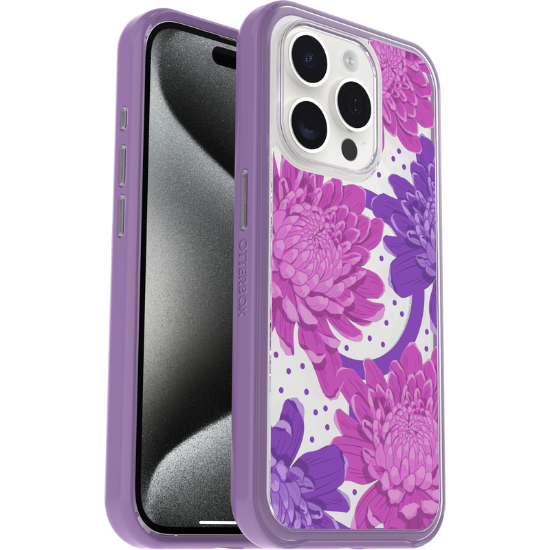 product image 1 - iPhone 15 Pro Hülle Symmetry Series Clear für MagSafe Fluttering Flora